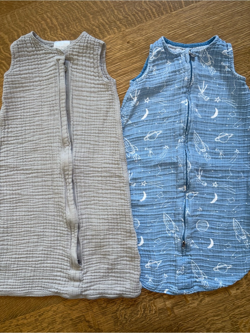 Muslin Sleep Sack Bundle of 2 Little Unicorn & Red Rovr Baby 6-12 Months Organic